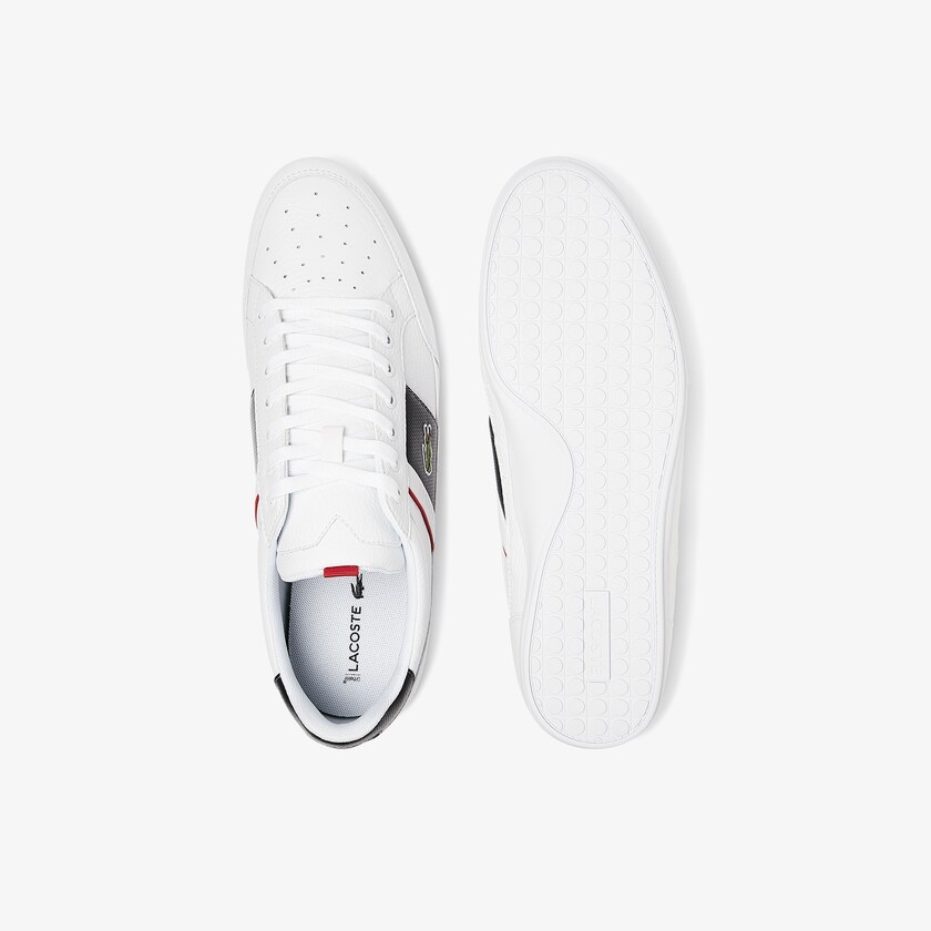 Tenis Lacoste Masculino Branco Cinzentas Escuro Chaymon Leather and Synthetic FZ6-55055Q5