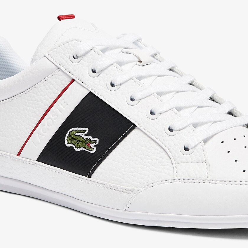 Tenis Lacoste Masculino Branco Cinzentas Escuro Chaymon Leather and Synthetic FZ6-55055Q5