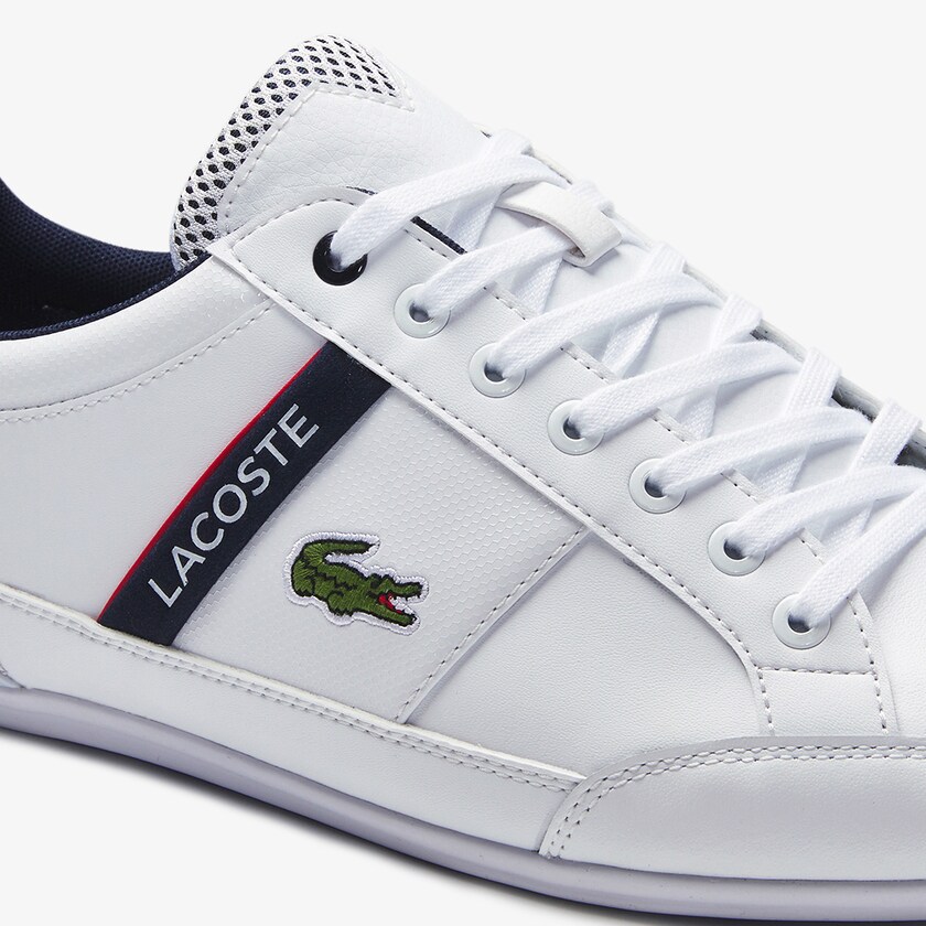 Tenis Lacoste Masculino Branco Bege Chaymon Textile and Synthetic WW1-57745T5