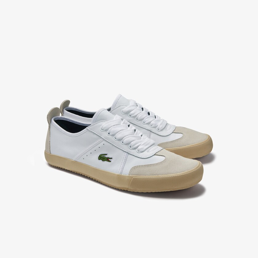 Tenis Lacoste Feminino Branco Cinzentas Contest Leather and Suede CR7-49304Q5