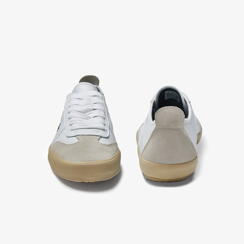 Tenis Lacoste Feminino Branco Cinzentas Contest Leather and Suede CR7-49304Q5