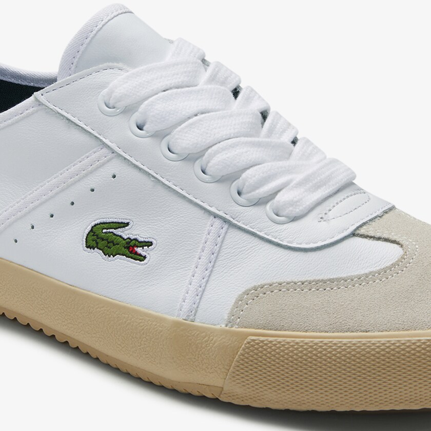 Tenis Lacoste Feminino Branco Cinzentas Contest Leather and Suede CR7-49304Q5