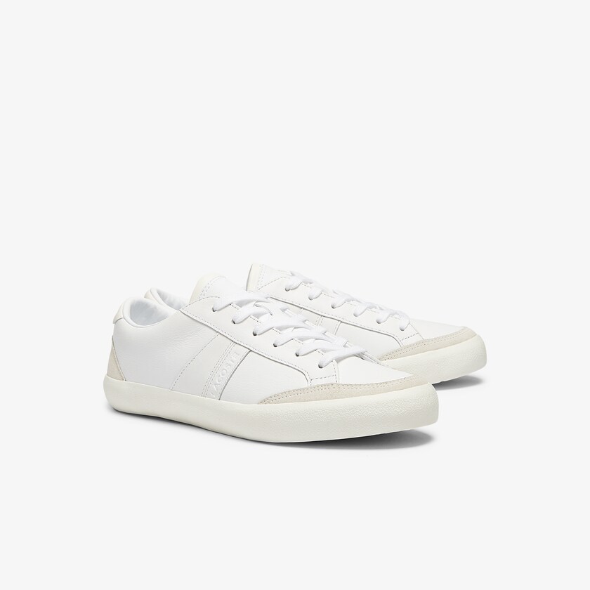Tenis Lacoste Feminino Branco Cinzentas Coupole Leather Textured TC1-73847R6