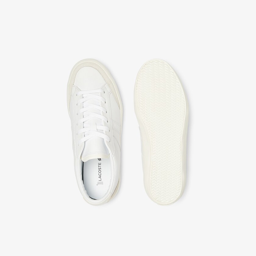 Tenis Lacoste Feminino Branco Cinzentas Coupole Leather Textured TC1-73847R6