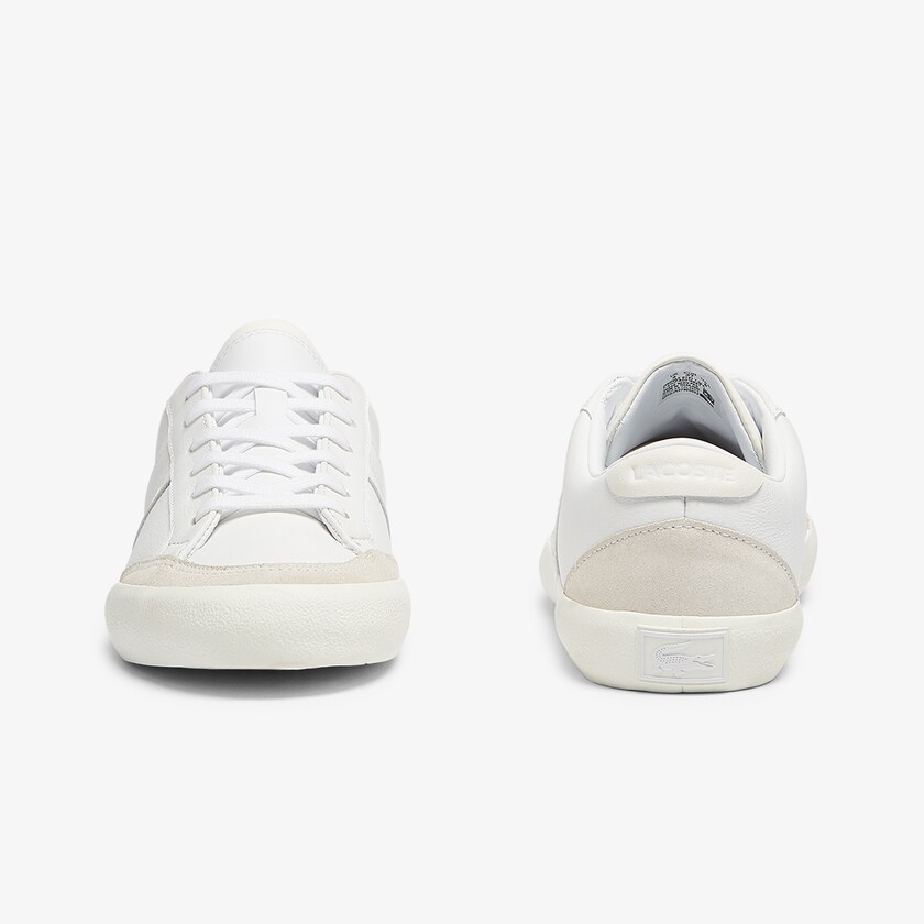 Tenis Lacoste Feminino Branco Cinzentas Coupole Leather Textured TC1-73847R6