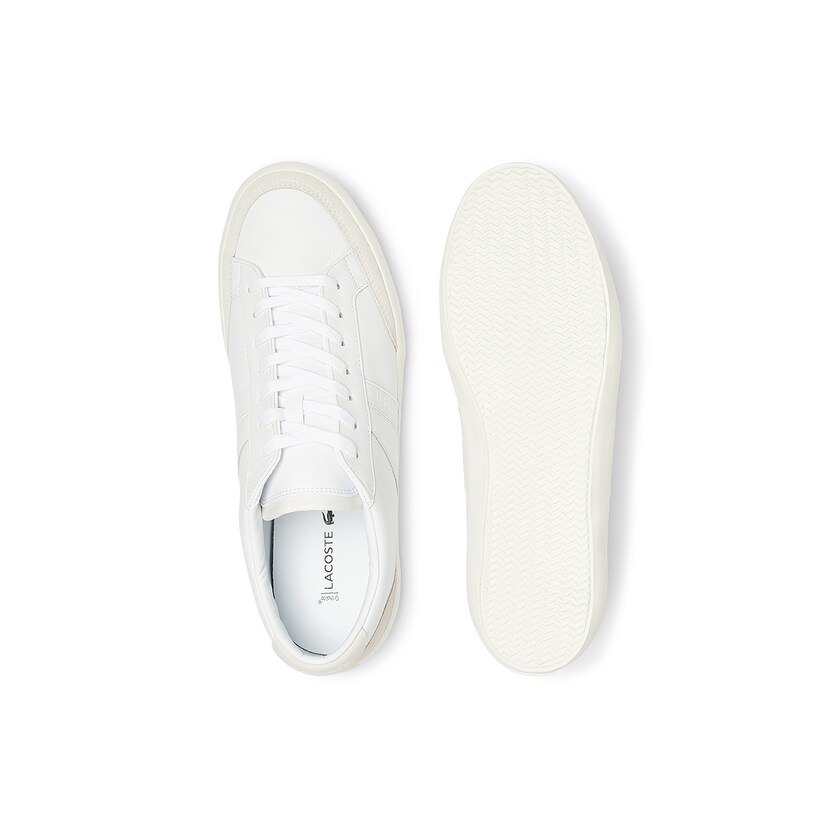Tenis Lacoste Masculino Branco Cinzentas Coupole Leather and Suede AZ5-89318O3