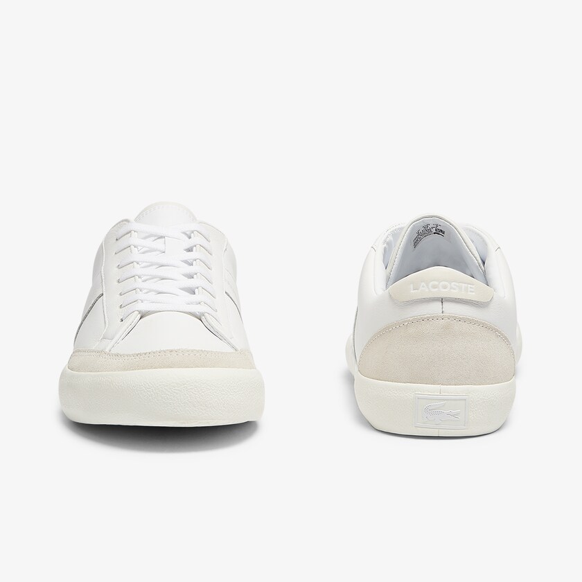 Tenis Lacoste Masculino Branco Cinzentas Coupole Leather and Suede AZ5-89318O3