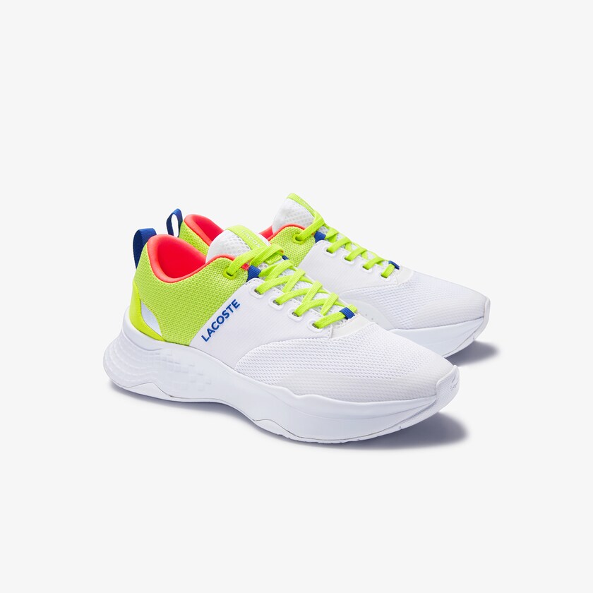 Tenis Lacoste Feminino Branco Luz Verdes Court-Drive Plus Textile SB4-83058E1