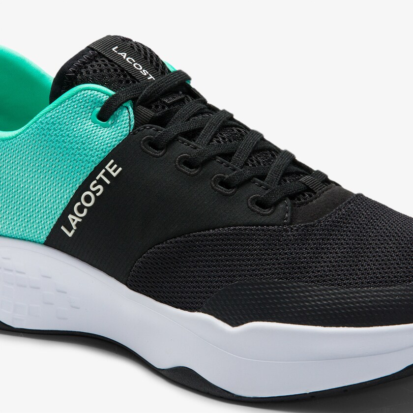 Tenis Lacoste Masculino Pretas Turquesa Court-Drive Plus Textile QS5-15261K1