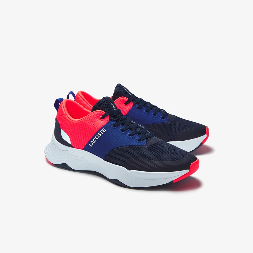 Tenis Lacoste Masculino Azul Marinho Rosa Court-Drive Plus Textile XU7-30213Q3