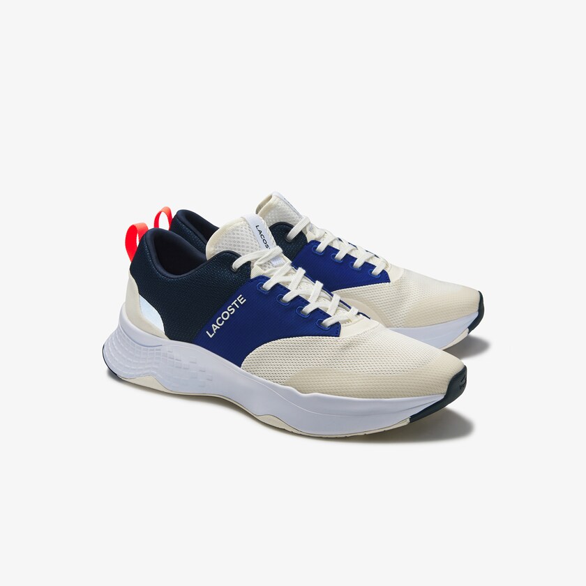 Tenis Lacoste Masculino Branco Azul Marinho Court-Drive Plus Textile ID3-35253D2