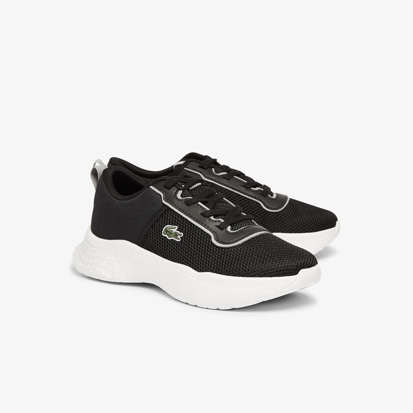 Tenis Lacoste Criança Pretas Cinzentas Court-Drive Textile Air Mesh MF4-20242L5