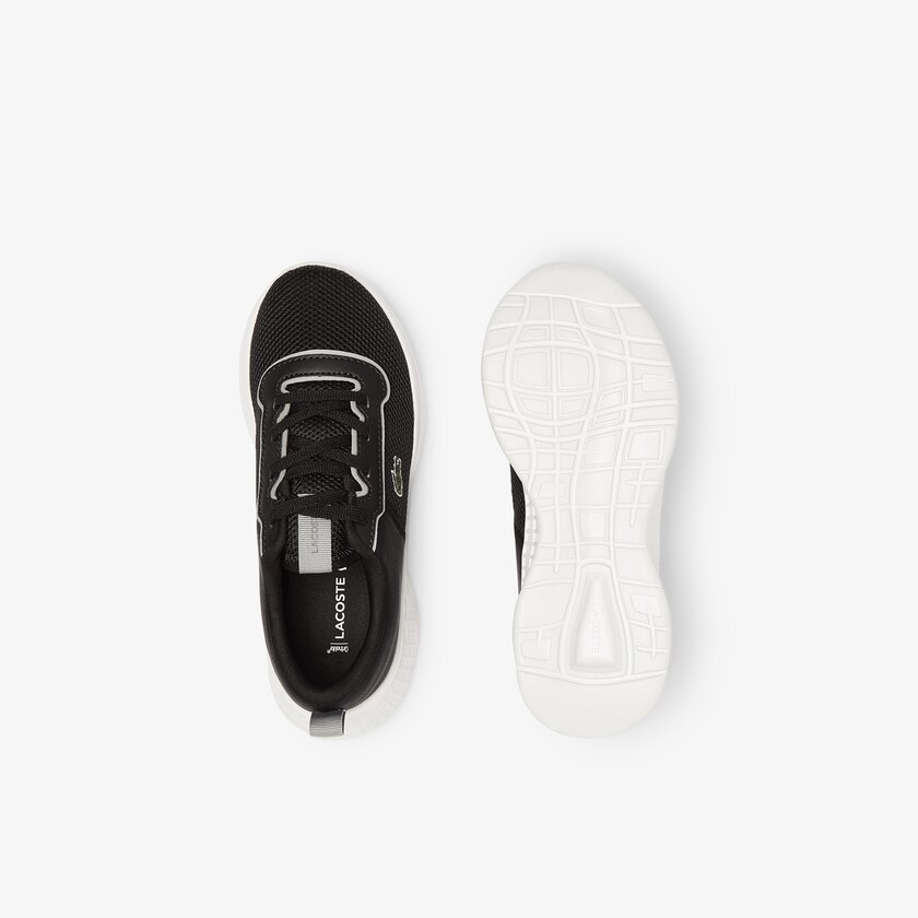 Tenis Lacoste Criança Pretas Cinzentas Court-Drive Textile Air Mesh MF4-20242L5