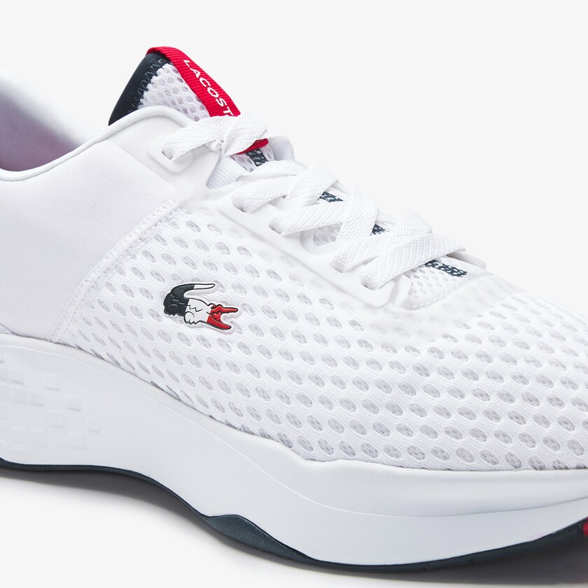 Tenis Lacoste Masculino Branco Azul Marinho Vermelhas Court-Drive Textured Textile EN3-22302G0