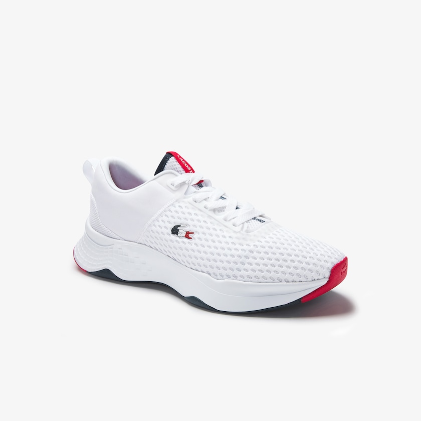 Tenis Lacoste Masculino Branco Azul Marinho Vermelhas Court-Drive Textured Textile EN3-22302G0
