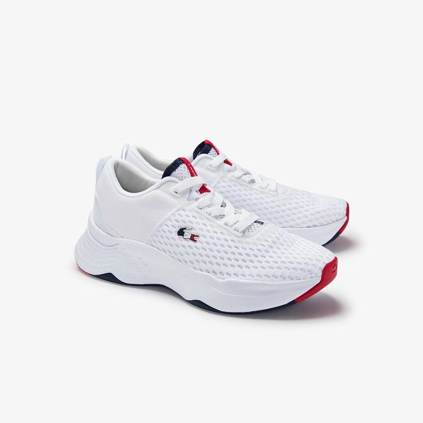 Tenis Lacoste Feminino Branco Azul Marinho Vermelhas Court-Drive Tricolour Textile RW9-71837W8