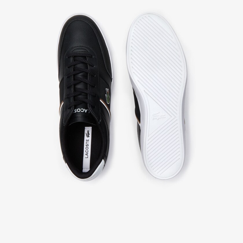 Tenis Lacoste Masculino Pretas Branco Court-Master Tumbled Leather AS1-39793R1