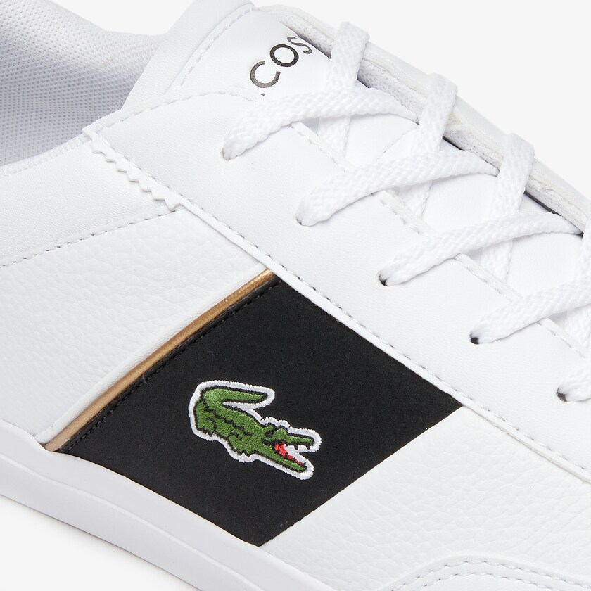 Tenis Lacoste Masculino Branco Pretas Court-Master Tumbled Leather WR4-76647W1