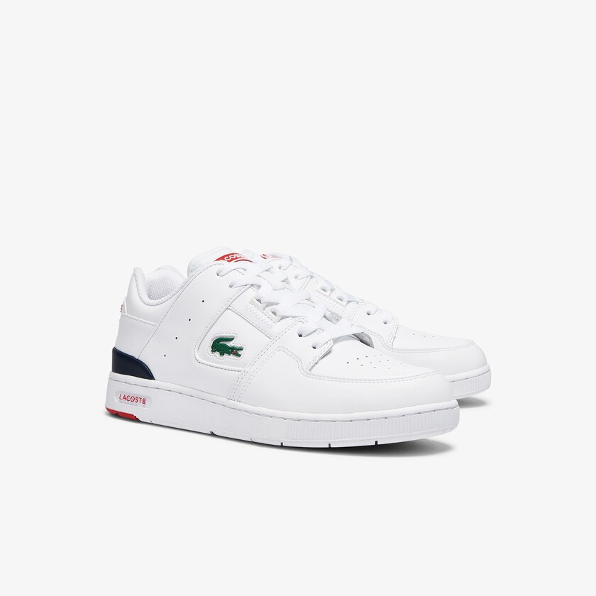 Tenis Lacoste Masculino Branco Bege Court Cage Leather ZU5-98699Z2