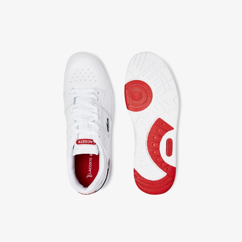 Tenis Lacoste Masculino Branco Bege Court Cage Leather ZU5-98699Z2