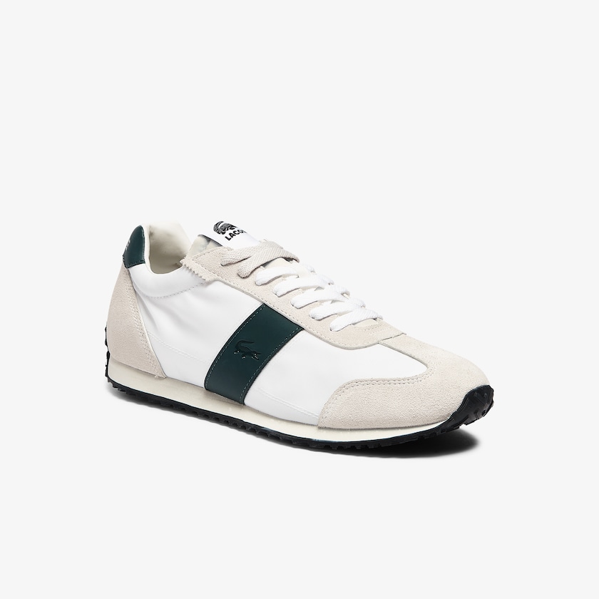 Tenis Lacoste Masculino Bege Verdes Court Pace Textile SC3-89038W6