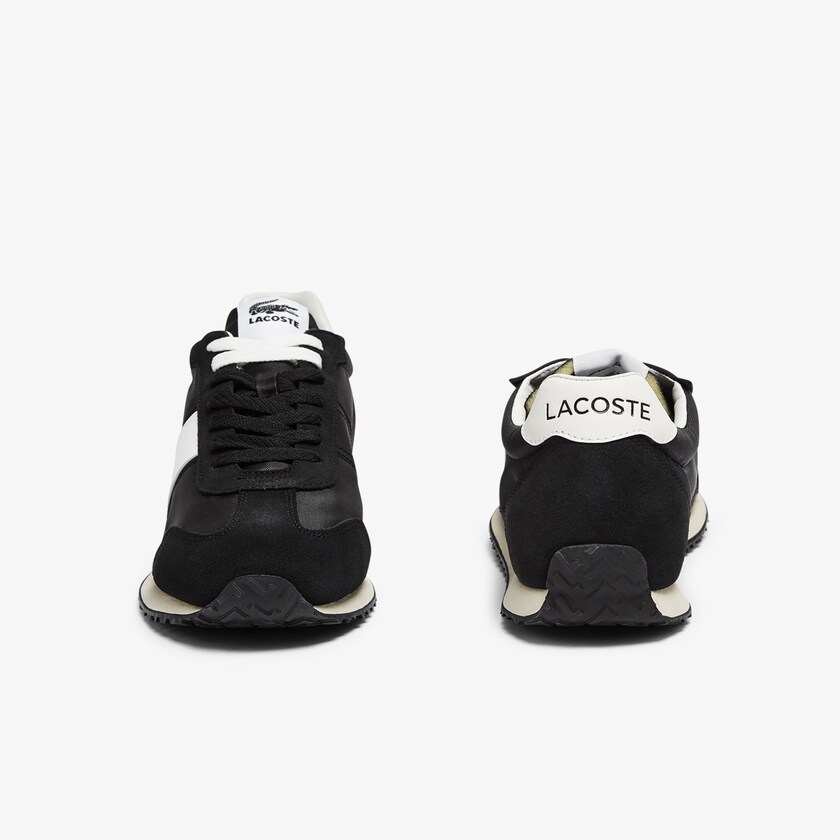 Tenis Lacoste Masculino Pretas Cinzentas Court Pace Textile and Suede KT6-77037D0