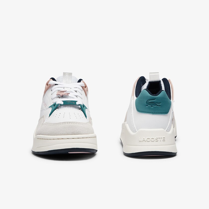 Tenis Lacoste Feminino Branco Rosa Court Slam Synthetic and Leather UI5-39463L0
