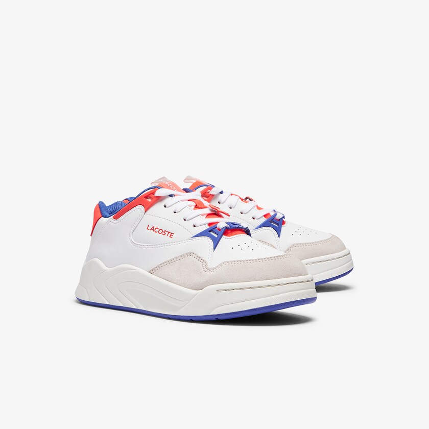 Tenis Lacoste Feminino Branco Coral Court Slam Synthetic and Leather CC0-99129G5