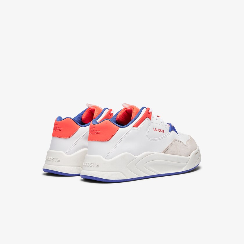 Tenis Lacoste Feminino Branco Coral Court Slam Synthetic and Leather CC0-99129G5