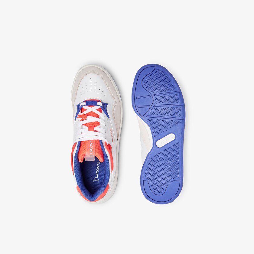 Tenis Lacoste Feminino Branco Coral Court Slam Synthetic and Leather CC0-99129G5