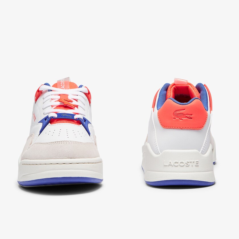 Tenis Lacoste Feminino Branco Coral Court Slam Synthetic and Leather CC0-99129G5