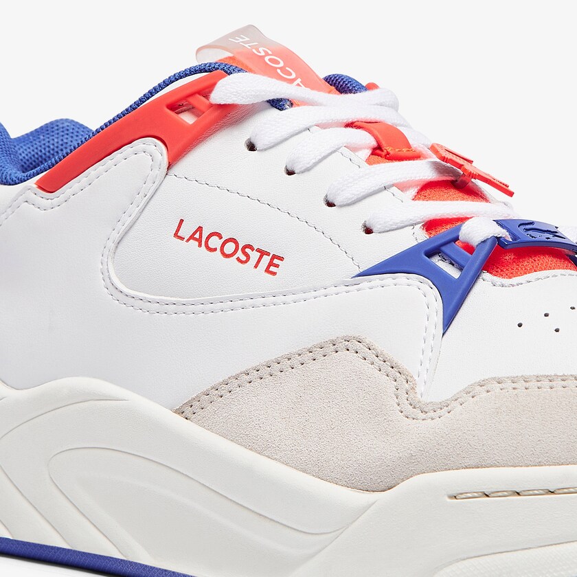 Tenis Lacoste Feminino Branco Coral Court Slam Synthetic and Leather CC0-99129G5