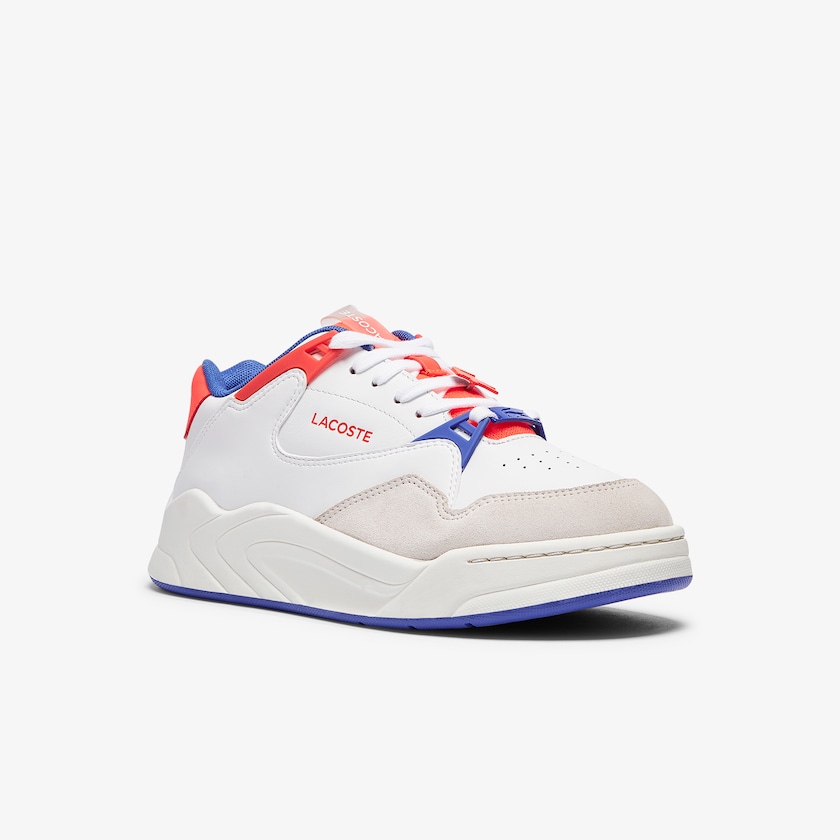 Tenis Lacoste Feminino Branco Coral Court Slam Synthetic and Leather CC0-99129G5