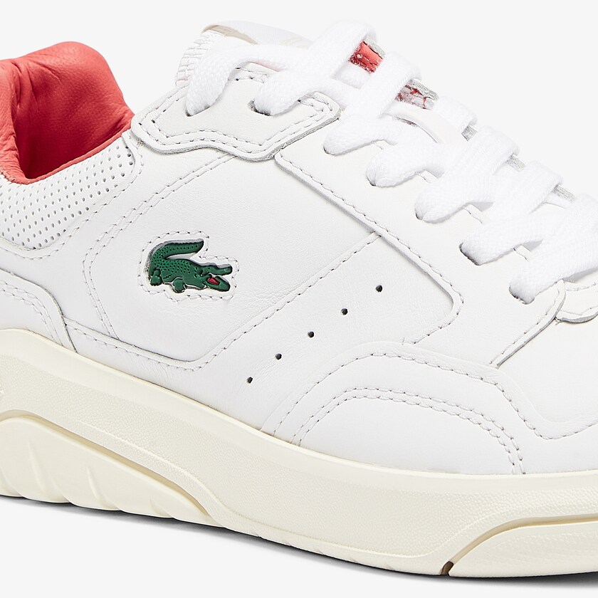 Tenis Lacoste Feminino Branco Rosa Game Advance Leather AR9-20072Y0