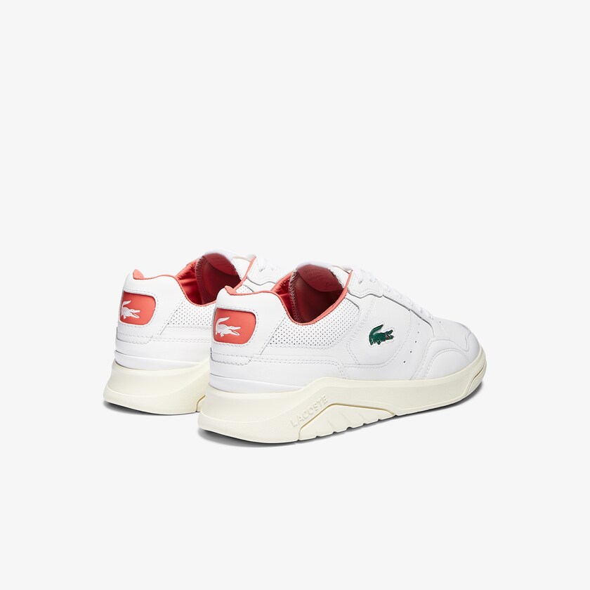 Tenis Lacoste Masculino Branco Bege Game Advance Luxe Leather and Synthetic BI4-86198W2