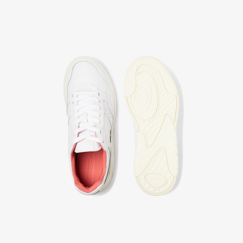 Tenis Lacoste Masculino Branco Bege Game Advance Luxe Leather and Synthetic BI4-86198W2