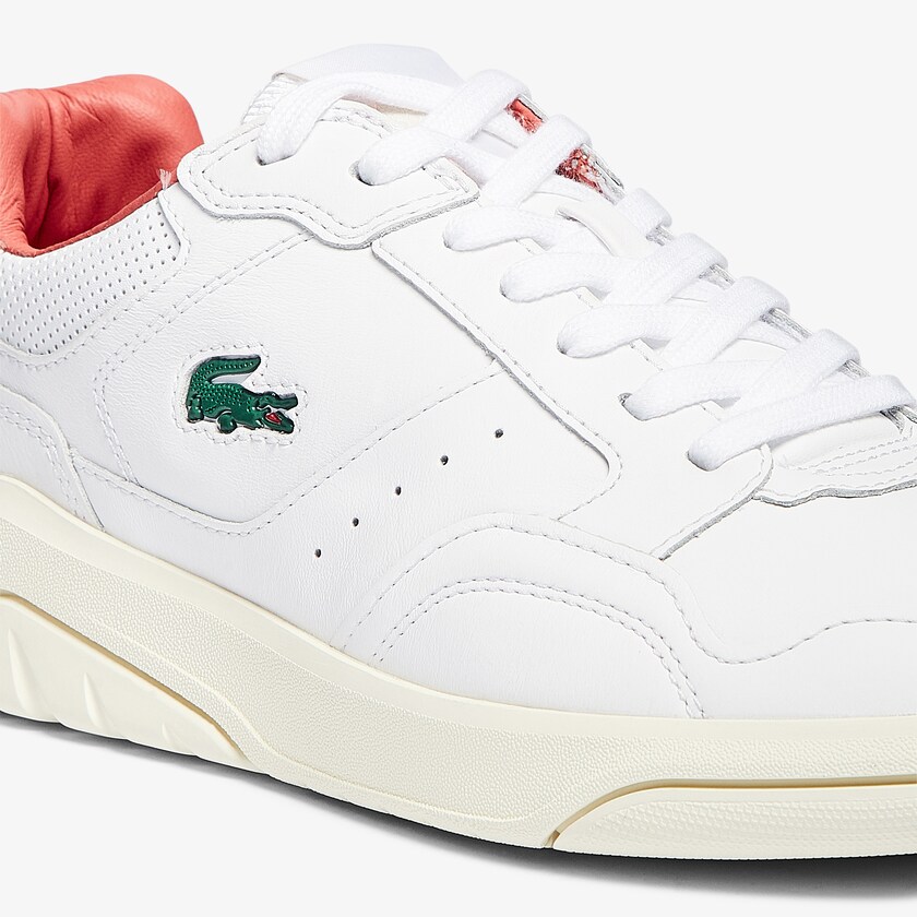 Tenis Lacoste Masculino Branco Bege Game Advance Luxe Leather and Synthetic BI4-86198W2