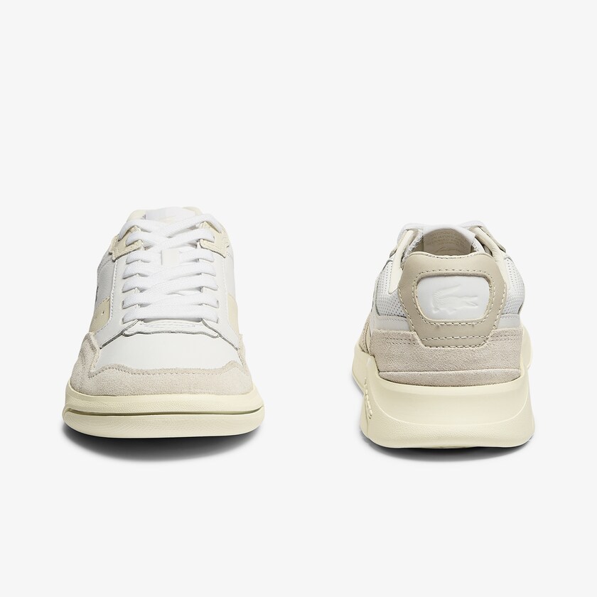 Tenis Lacoste Feminino Branco Branco Game Advance Luxe Leather and Suede ZL9-38703J2