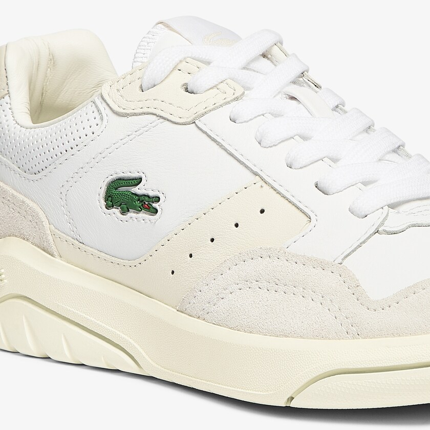 Tenis Lacoste Feminino Branco Branco Game Advance Luxe Leather and Suede ZL9-38703J2