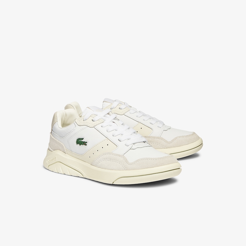 Tenis Lacoste Feminino Branco Cinzentas Game Advance Luxe Leather and Suede ER1-48764M6