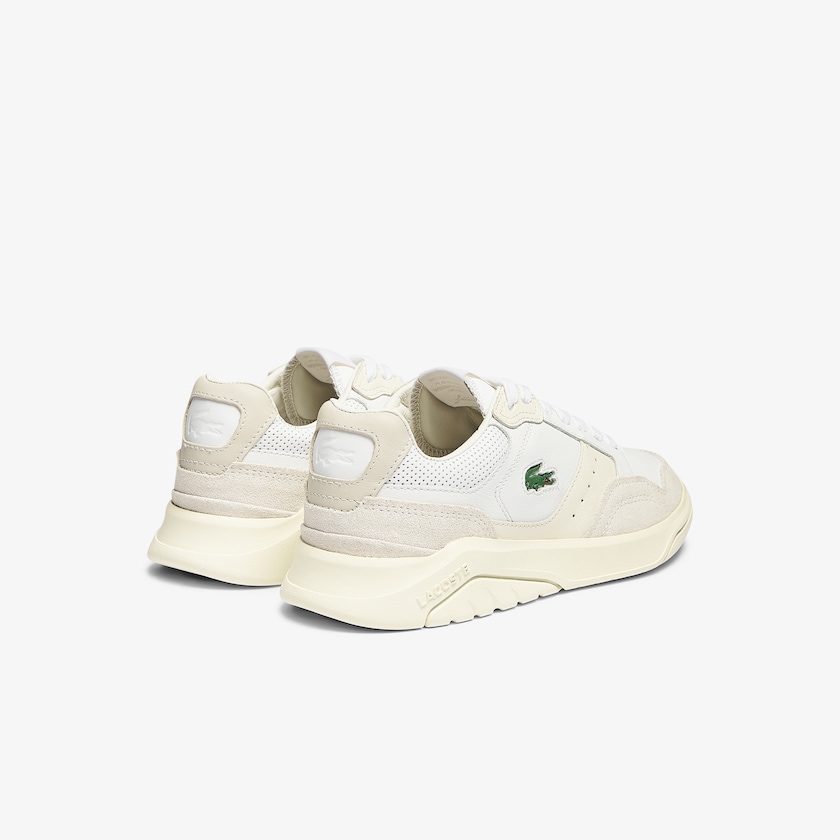 Tenis Lacoste Feminino Branco Cinzentas Game Advance Luxe Leather and Suede ER1-48764M6