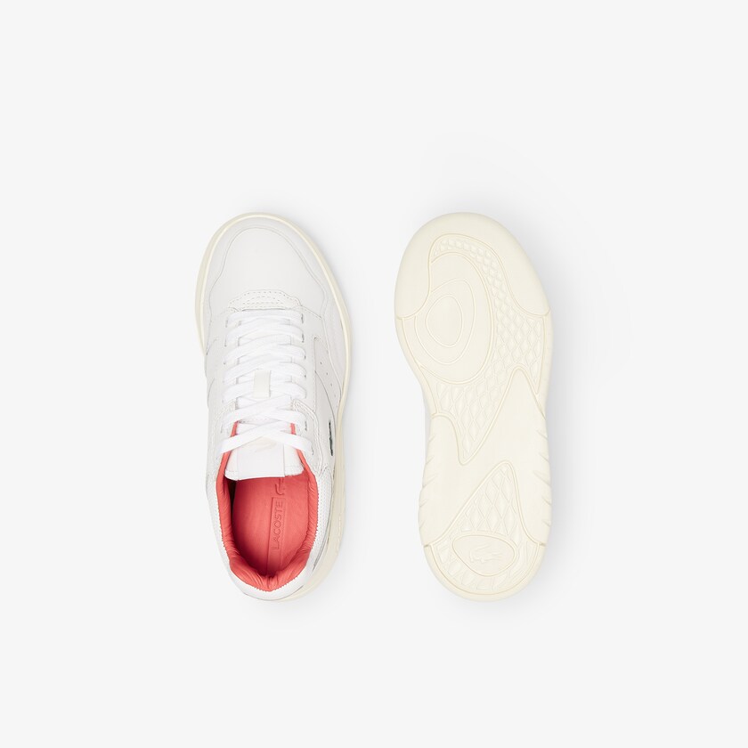 Tenis Lacoste Feminino Branco Bege Game Advance Luxe Leather RK9-45174D2