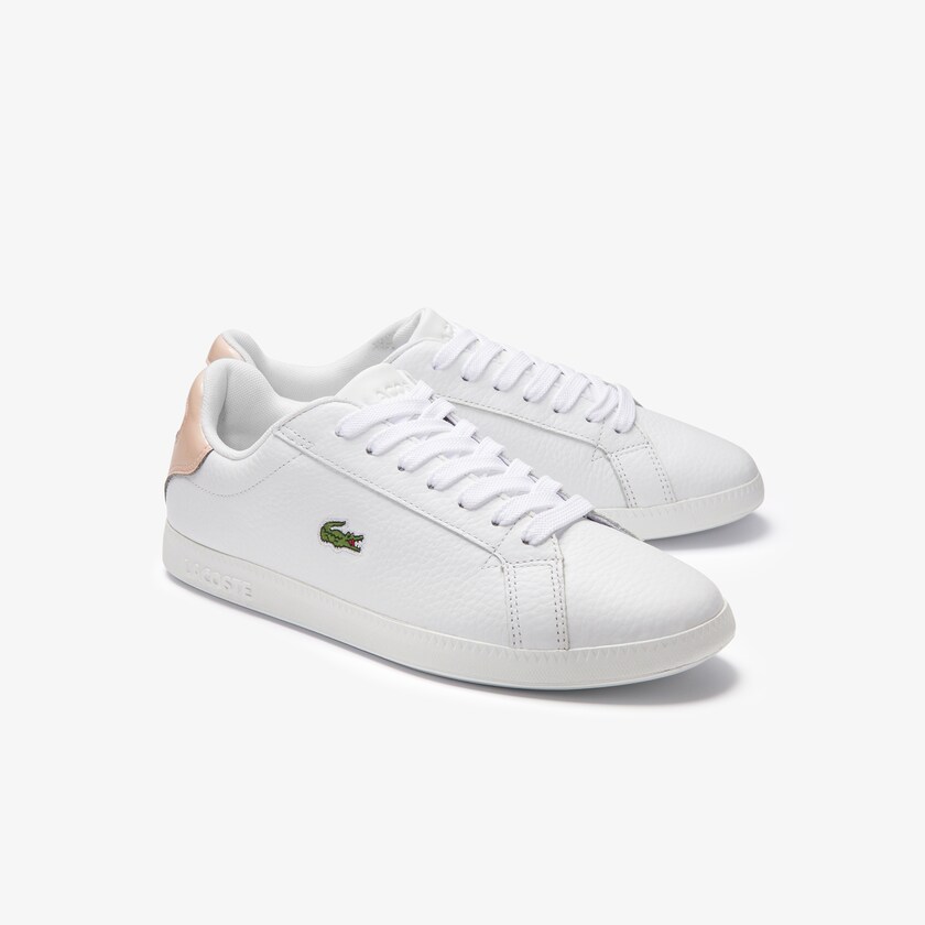 Tenis Lacoste Feminino Branco Luz Laranja Graduate Leather EN9-51645I7