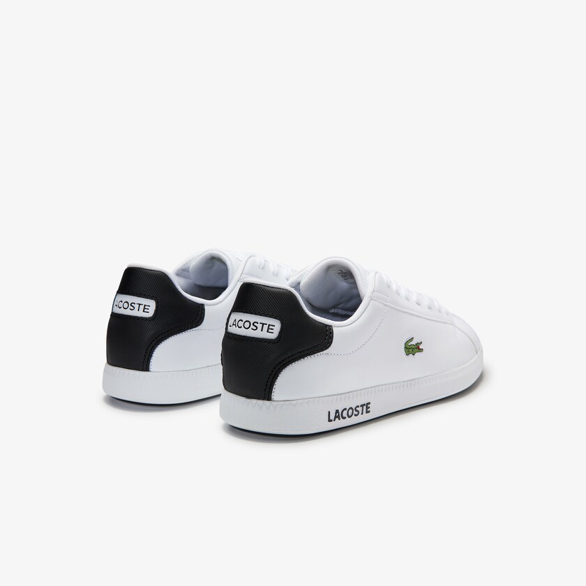 Tenis Lacoste Masculino Branco Pretas Graduate Leather NR7-89188T2