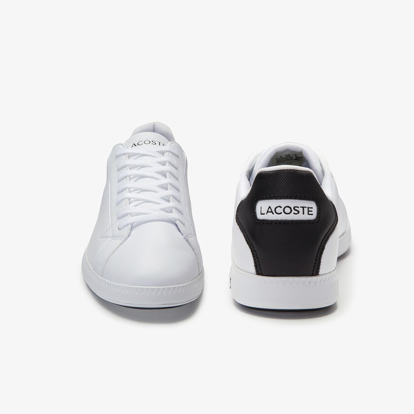 Tenis Lacoste Masculino Branco Pretas Graduate Leather NR7-89188T2