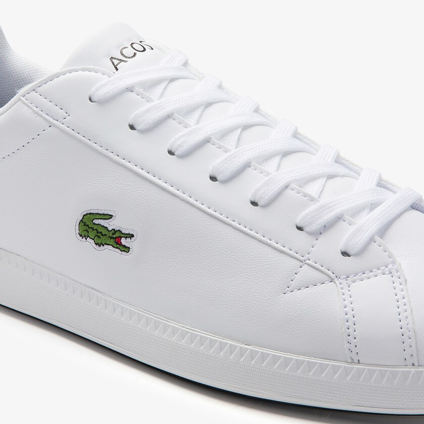 Tenis Lacoste Masculino Branco Pretas Graduate Leather NR7-89188T2