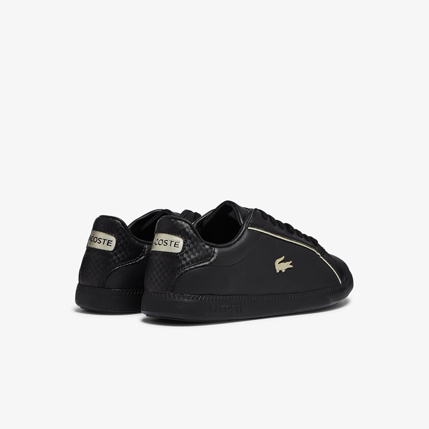 Tenis Lacoste Feminino Pretas Graduate Leather Metallic Detailing DH7-57575R4