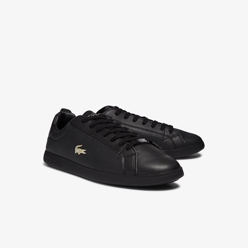 Tenis Lacoste Masculino Pretas Graduate Leather and Synthetic TD8-08560F7