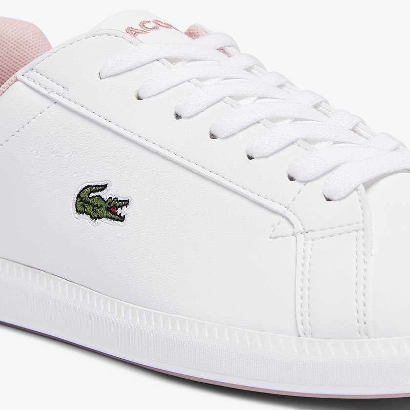 Tenis Lacoste Criança Branco Rosa Graduate Synthetic GC6-29632S3