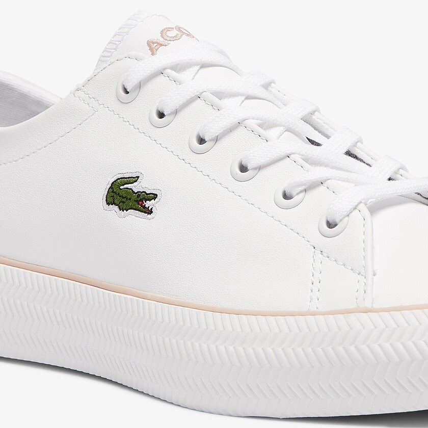 Tenis Lacoste Feminino Branco Rosa Gripshot BL Leather and Synthetic EI0-36243B4